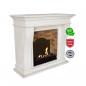 Preview: Ethanol fireplace Xaralyn Kreta Stone white stone decor & Medaillon