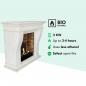 Preview: Ethanol fireplace Xaralyn Kreta Stone white stone decor & Medaillon