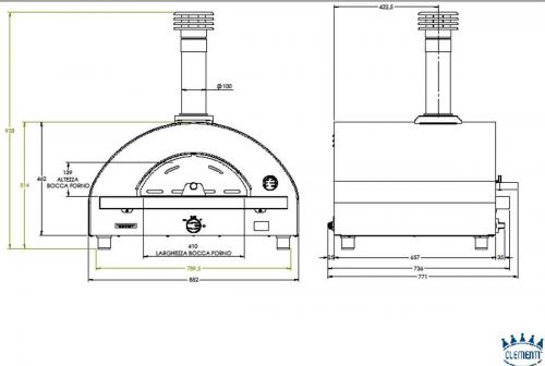 Clementi gas pizza oven Remida Plus