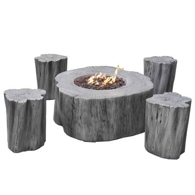 Preview: Elementi gas fire pit Manchaster Set grey