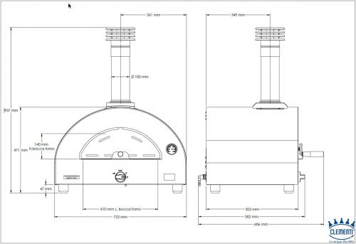 Clementi gas pizza oven Remida