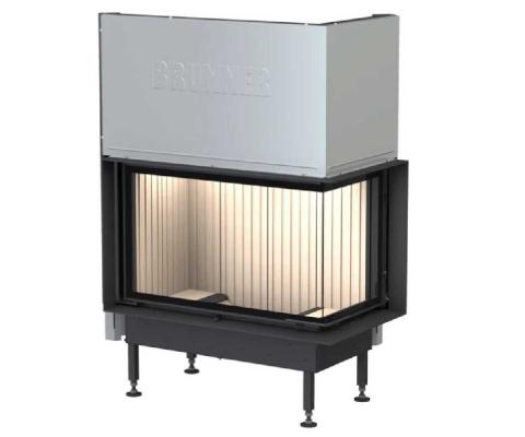 Preview: Brunner Kamineinsatz BKH 5.0 Eck 50-82-42 STR green