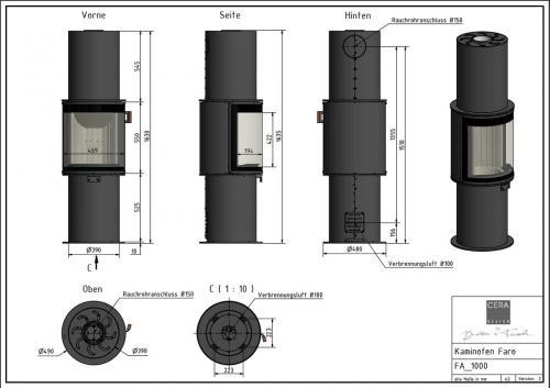 Preview: Kaminofen Faro von Cera Design