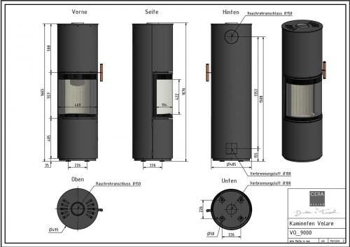 Preview: Kaminofen Volare von Cera Design