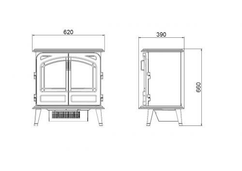 Elektrokaminofen Dimplex Grand Rouge