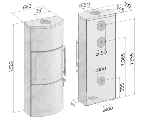Preview: stove Drooff Forano PremiumWhite