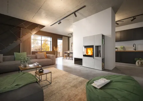 Preview: stove Drooff Livera Panorama L ArtBeton with options