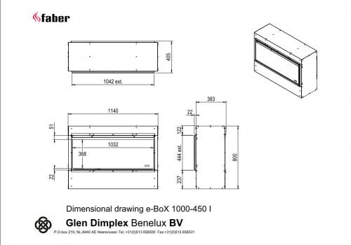Preview: Electric Fireplace Faber e-BoX 1000/450 I