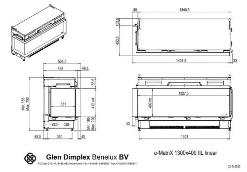 Electric Fireplace Faber e-MatriX 1300/400 II Linear