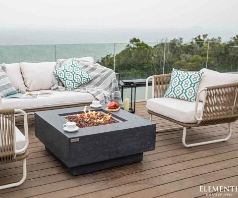 Elementi gas fire pit Manhattan