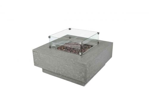 Elementi gas fire pit Raung with glass