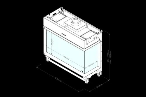 Preview: Faber gas fireplace Matrix-Hybrid 1050-650-2
