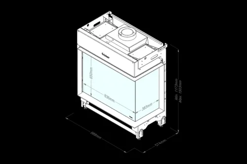 Preview: Faber gas fireplace Matrix-Hybrid 800-650-2