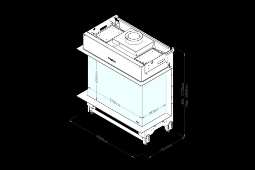 Preview: Faber gas fireplace Matrix-Hybrid 800-650-3