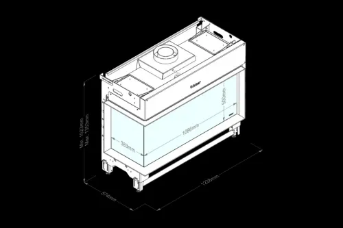 Preview: Faber gas fireplace Matrix-Hybrid 1050-500-2