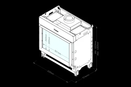 Preview: Faber gas fireplace Matrix-Hybrid 800-500-1