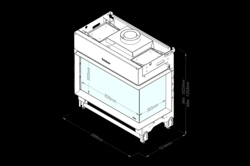 Preview: Faber gas fireplace Matrix-Hybrid 800-500-2