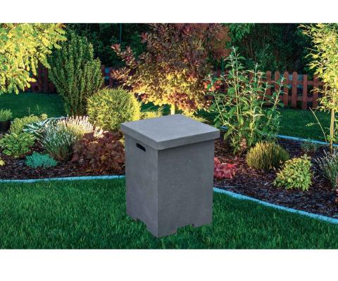 Preview: Gas bottle cover concrete dark grey optics for 11 kg