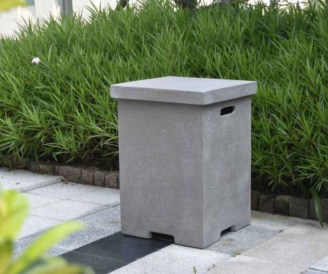 Preview: Gas bottle cover concrete light grey optics for 11 kg