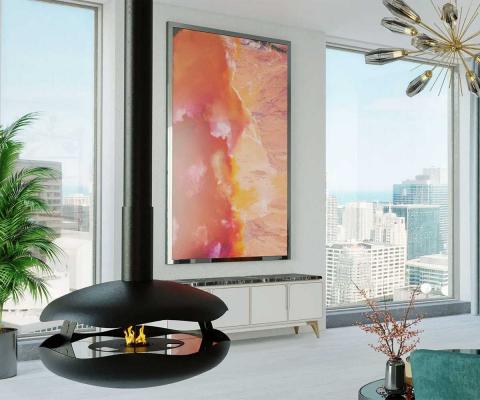 Glammfire Bioethanolkamin Perola Plus schwarz Titan beschichtet