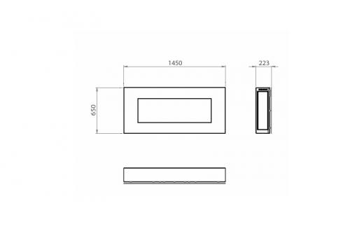 Glammfire bioethanol wall mounted fireplace Apollo