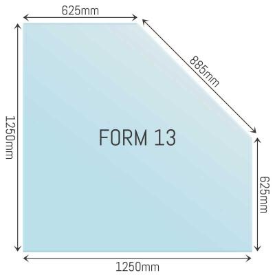 Preview: Glass base plate edge 125 x 125 cm