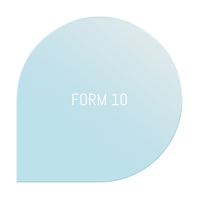 Glasbodenplatte mit Tropfenform gross