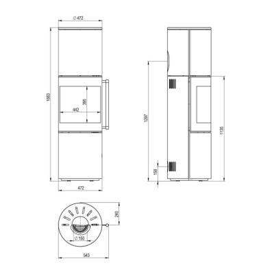 Kaminofen H&M Mono XL 3.0 braun
