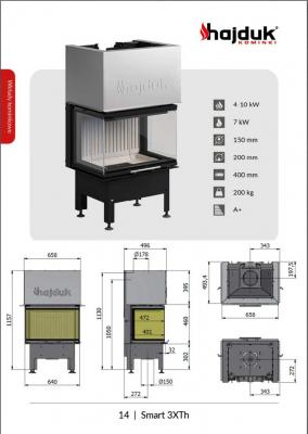 Preview: Hajduk fireplace Smart 3XTh