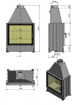 Preview: Hajduk fireplace Volcano ST