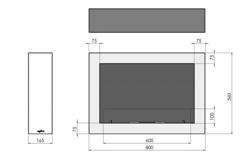 Bioethanol-Wandkamin Murall 800 von Infire