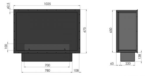 Automatik Bioethanol-Einbaukamin Basic Inside 1000 Etronic von Infire