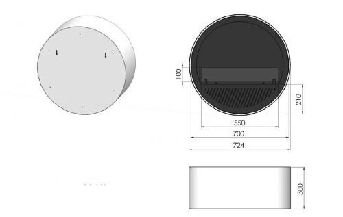 bioethanolkamin Incyrcle Slim Wall von Infire