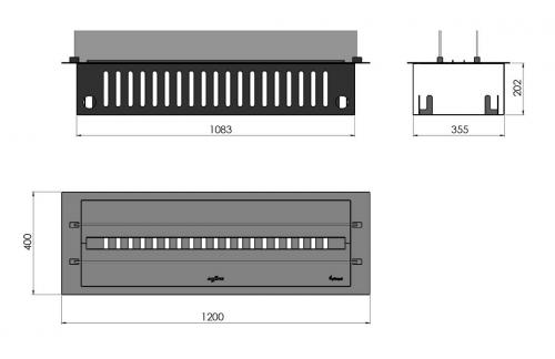 Elektro-Einbaufeuer Invapo Insert 1200 von Infire