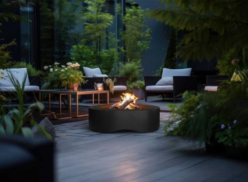 infire fire pit Black Round 1000
