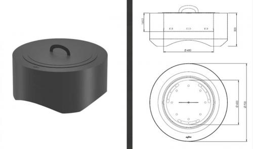 Preview: infire fire pit Black Round 700