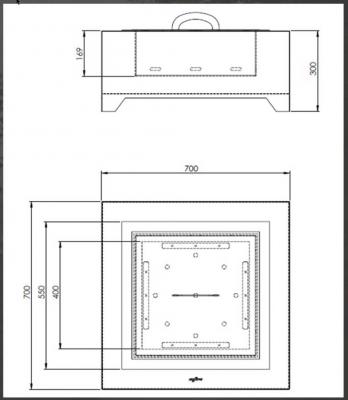 Preview: Infire Feuerstelle Black Square 700