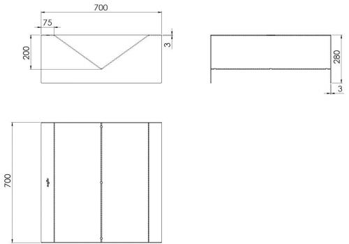 Infire Feuerstelle Black FireSquare 700