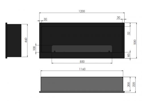 Bioethanol-Wandkamin Inside 1200 von Infire
