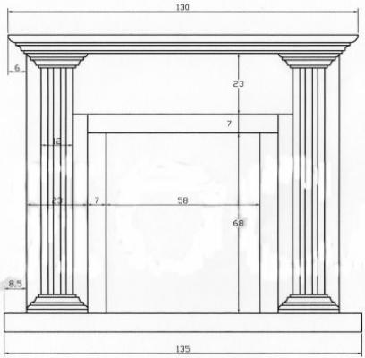 Preview: fireplace suround Capilla