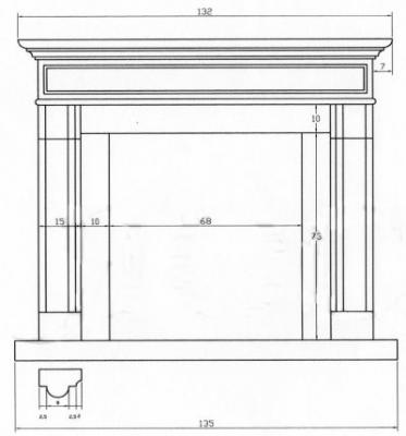 Preview: fireplace surround The Carmona