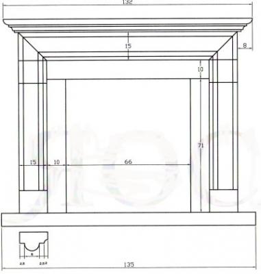 Preview: fireplace surround The Franco