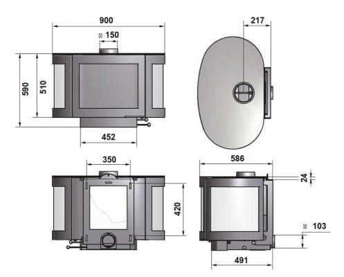 Preview: Wanders stove Black Pearl