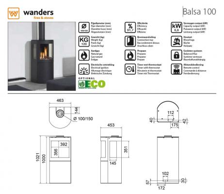 Preview: Wanders gas stove Balsa 100