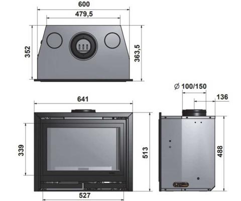Preview: Wanders gas fireplace Square 60G