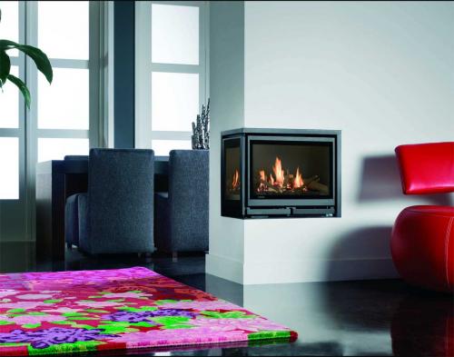 Wanders gas fireplace Square 60G Edge right