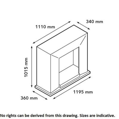 Ethanol fireplace Xaralyn Nero Stone White