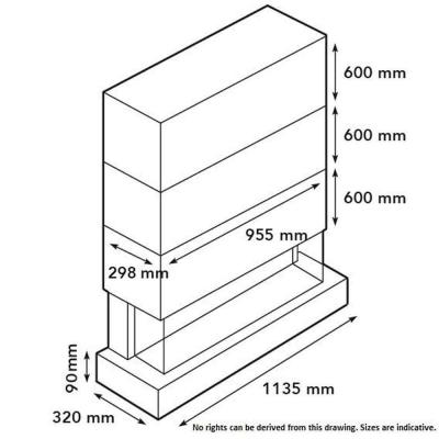Electric wall-mounted fireplace Xaralyn Disegno XL90