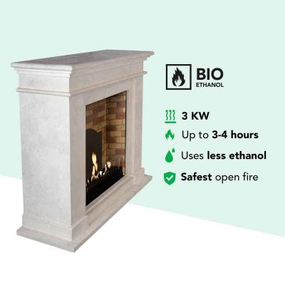 Preview: Xaralyn Bioethanolkamin Kos Stein Weiß Steindekor