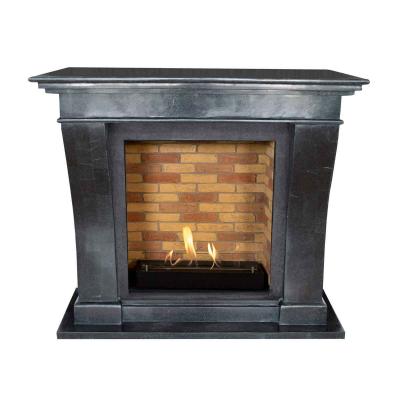 Xaralyn Bioethanolkamin Kreta Stein Anthrazit poliert mit Steindekor